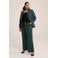 WE Fashion Curve wide leg pantalon donkergroen