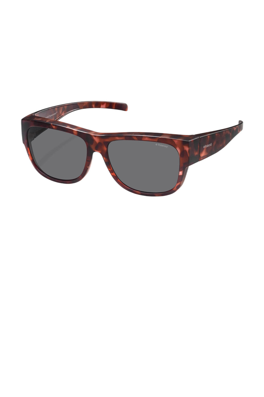 Polaroid overzetzonnebril 9003 S met tortoise print rood/bruin