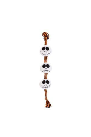 hondenspeeltje Halloween Spookjesballen touw(56cm) 