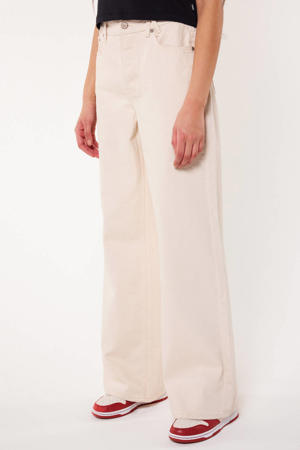 high waist wide leg jeans Olivia ecru