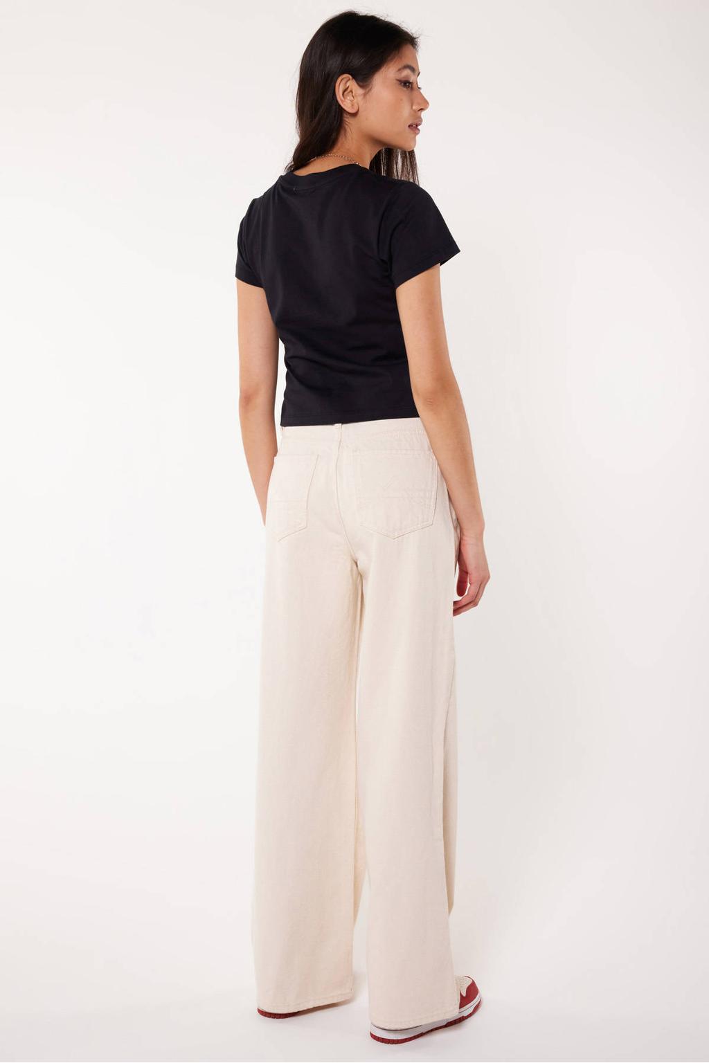 America Today high waist wide leg jeans Olivia ecru