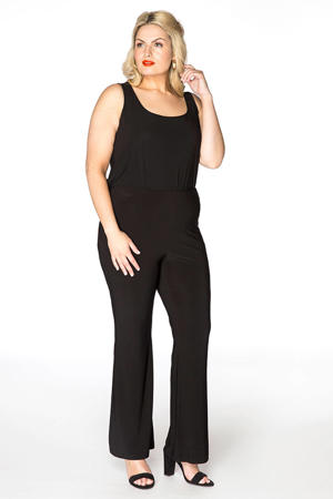 bootcut broek DOLCE van travelstof zwart