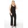 YOEK bootcut broek DOLCE van travelstof zwart