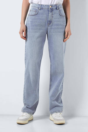 high waist straight fit jeans NMGUTHIE light blue denim