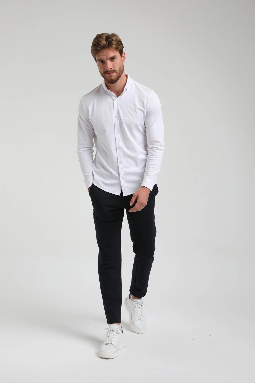 GABBIANO slim fit overhemd wit