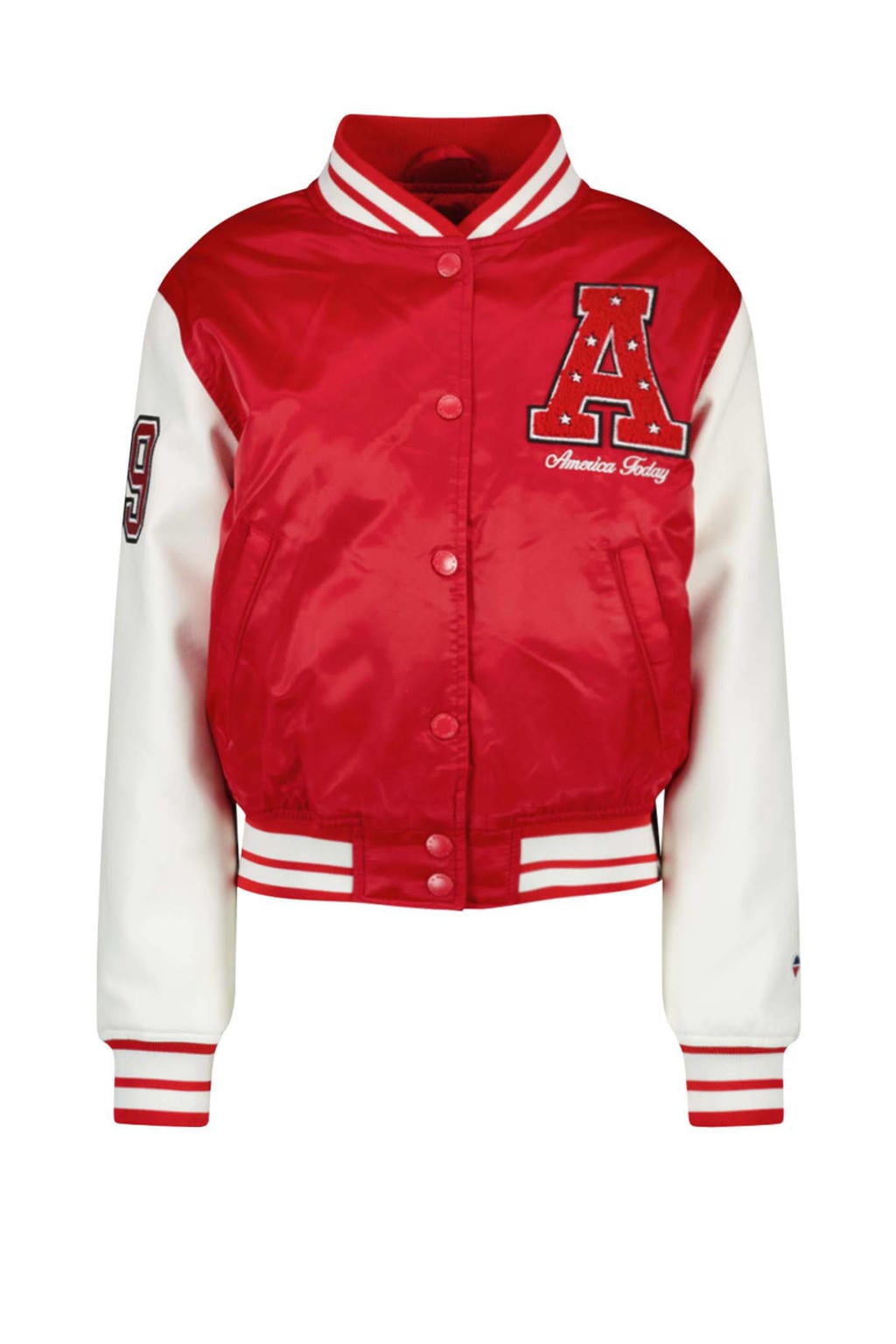 America Today baseball jacket zomer Joy Jr rood/wit