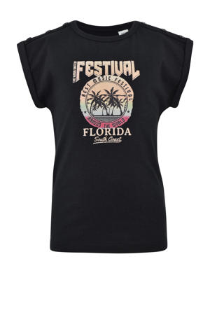 T-shirt Sterre met printopdruk zwart