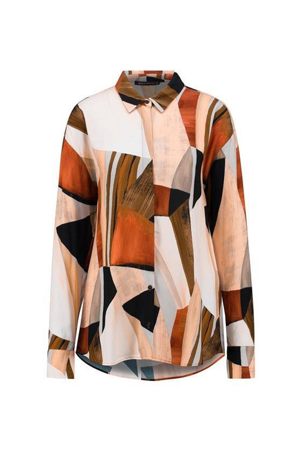 Blouse Femme EXPRESSO - Motif Bordeaux, Noir, Gris, Rose - Taille XS/S - Occasion Très Bon État