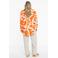 YOEK blouse met all over print oranje/ecru