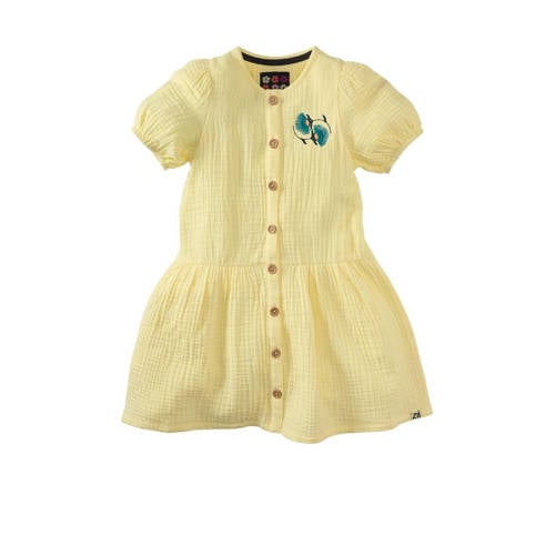 Z8 A-lijn jurk Zalinde met printopdruk geel