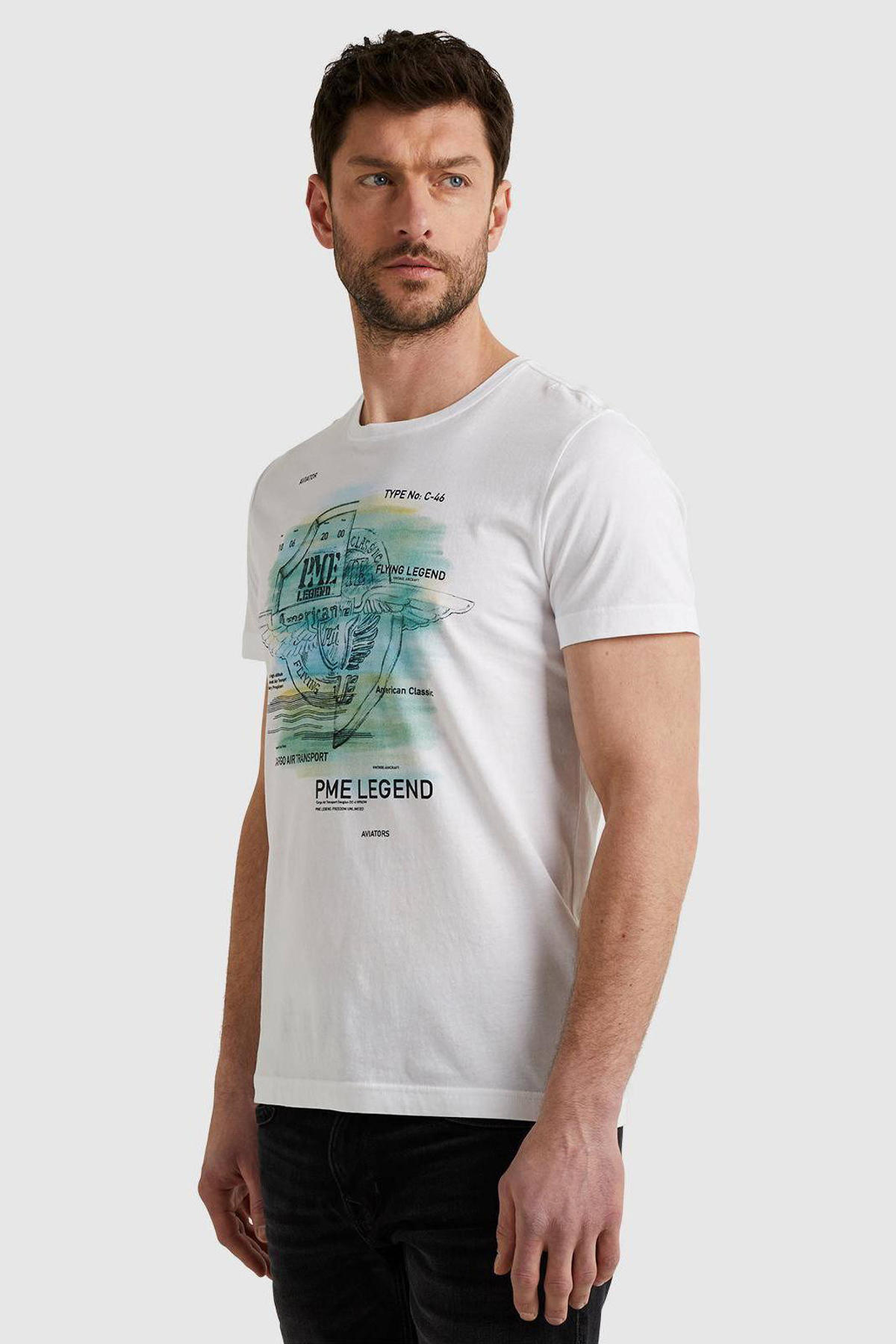 zeemijl Tirannie handel PME Legend regular fit T-shirt met printopdruk wit | wehkamp
