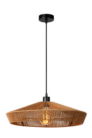 YUNKAI - Hanglamp - Ø 50 cm - 1xE27 - Licht hout