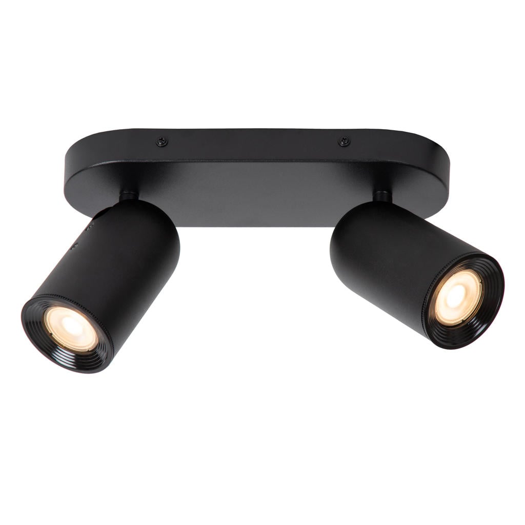 Lucide PUNCH - Plafondspot - 2xGU10 - Zwart