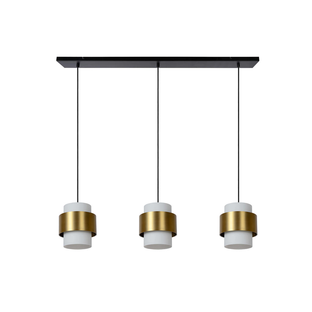 Lucide FIRMIN - Hanglamp - 3xE27 - Mat Goud / Messing