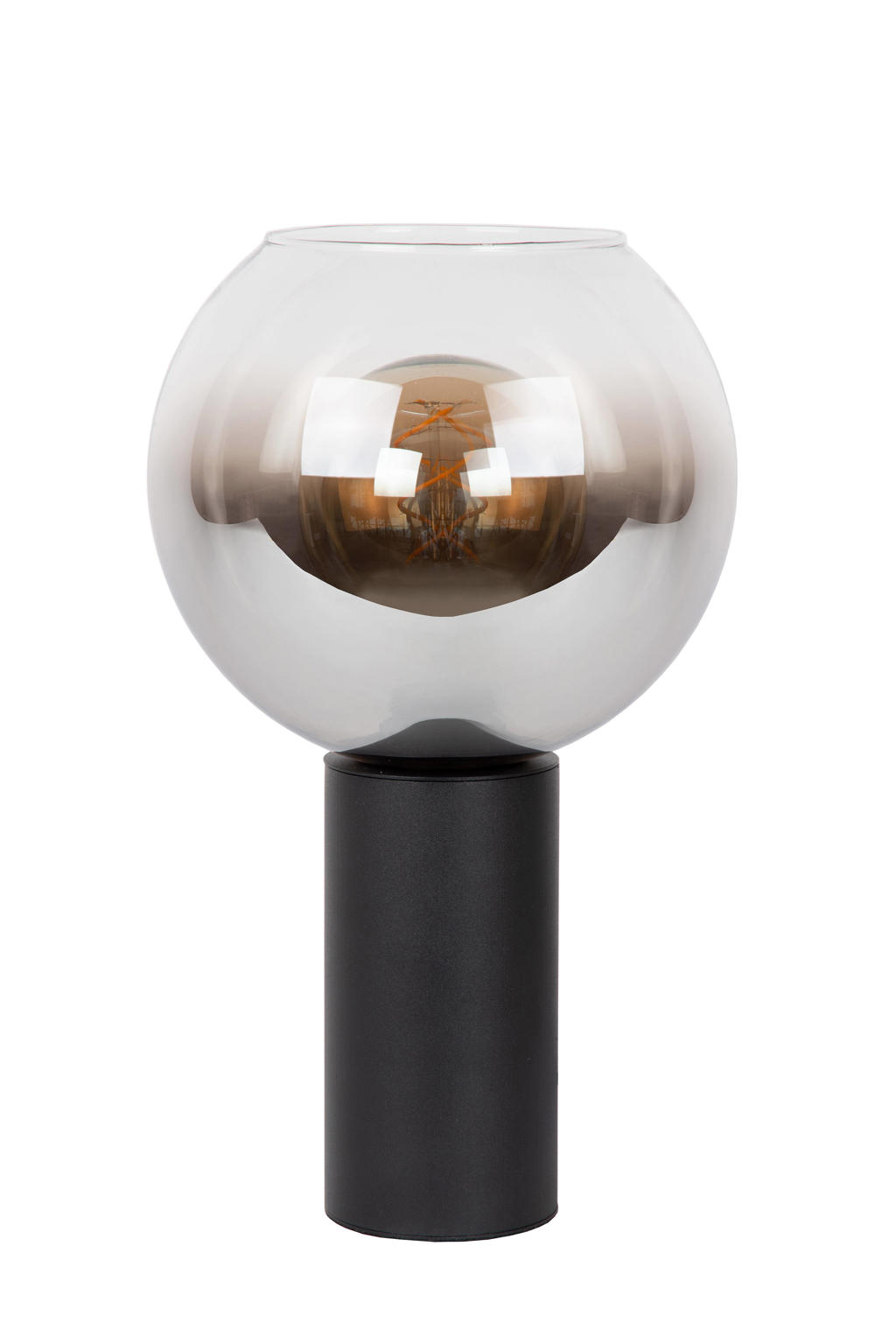 Lucide REDA - Tafellamp - 22 cm - 1xE27 - Zwart