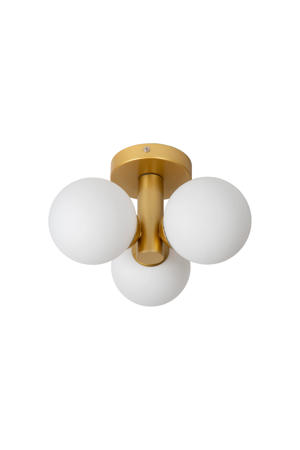 TRUDY - Plafonnière Badkamer - Ø28 cm - 3xG9 - IP44 - Mat Goud / Messing  