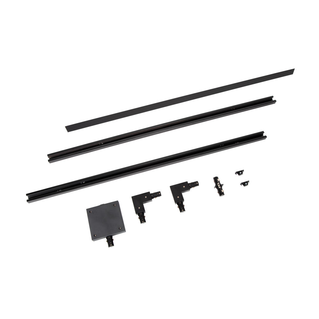 Lucide TRACK Starterset - 1-fase Railsysteem / Railverlichting - 2 meter - Zwart