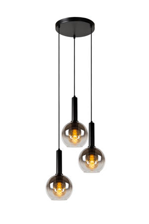 MARIUS - Hanglamp - Ø 48,5 cm - 3xE27 - Zwart