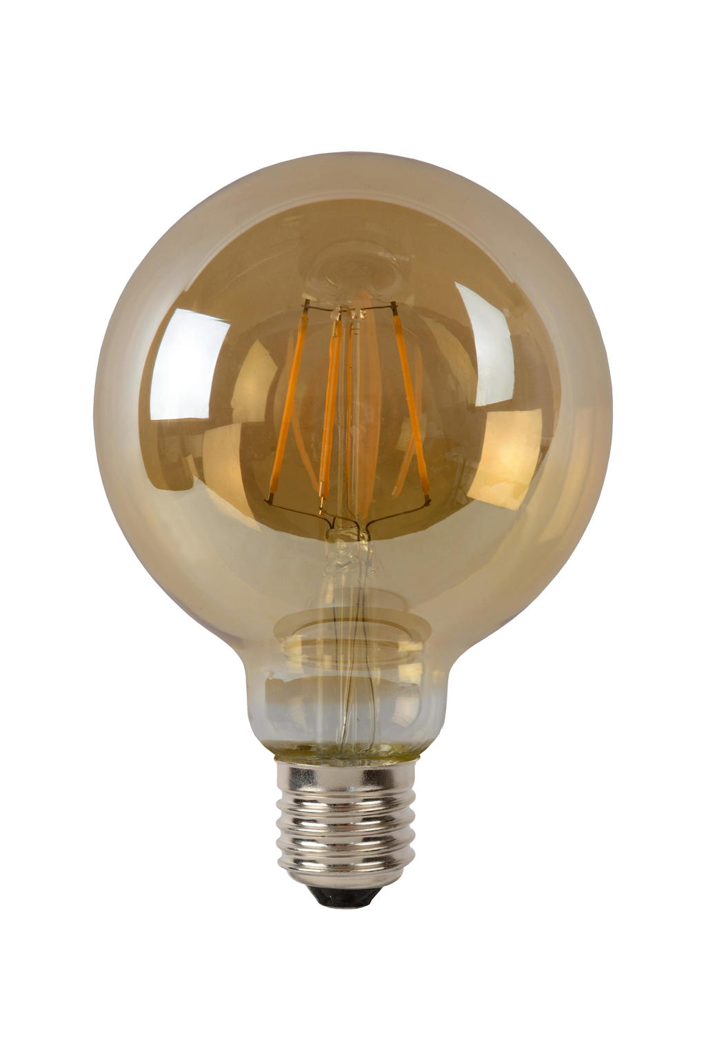 Lucide G95 - Filament lamp - Ø 9,5 cm - LED Dimb. - E27 - 1x5W 2700K - Amber