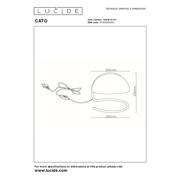 thumbnail: Lucide CATO - Tafellamp - Ø23,5 cm - 1xE27 - Wit