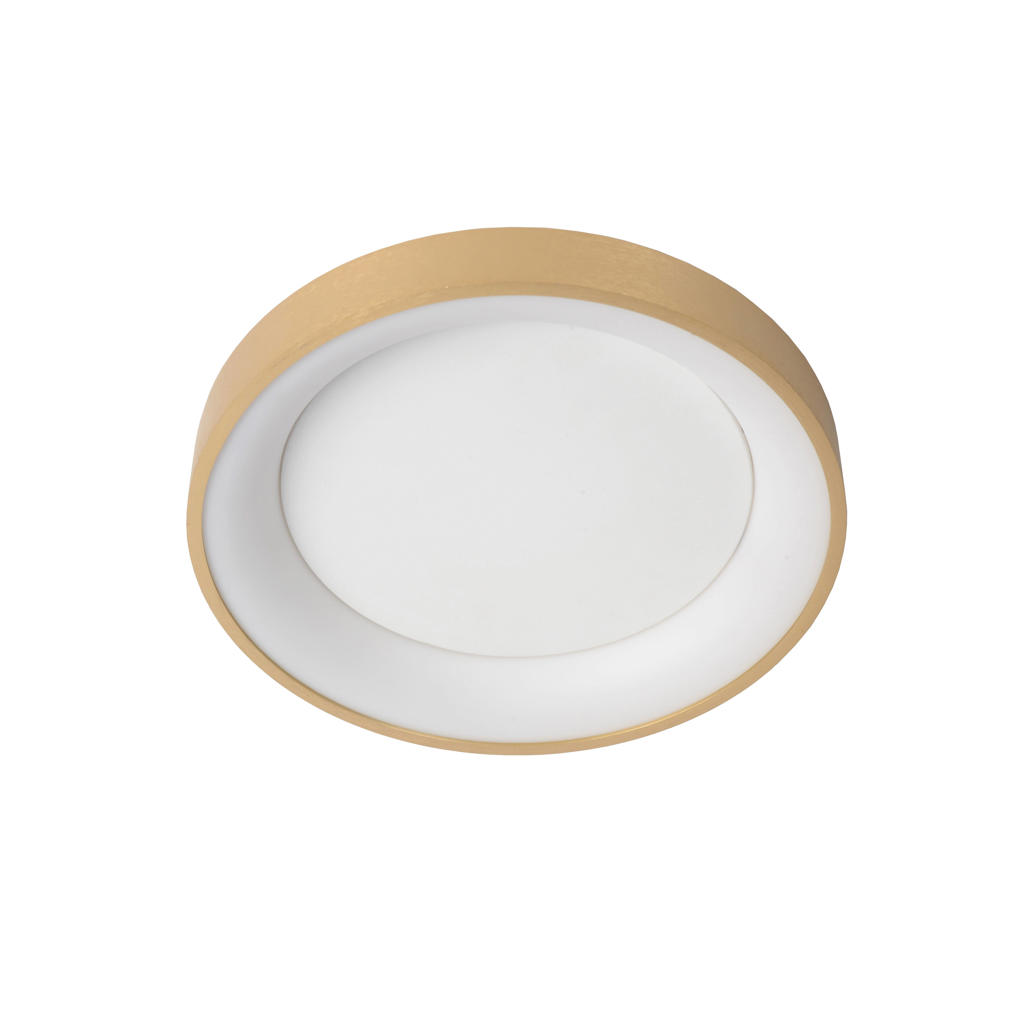 Lucide VIDAL - Plafonnière - Ø 28 cm - LED Dimb. - 1x20W 2700K - Mat Goud / Messing