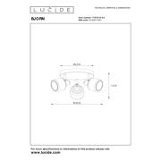 thumbnail: Lucide BJORN - Plafondspot - Ø 38 cm - 3xE14 - Mat Goud / Messing