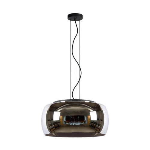 Lucide OLIVIA - Hanglamp - Ø50 cm - 3xE27 - Fumé afbeelding