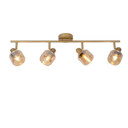 Lucide BJORN - Plafondspot - 4xE14 - Mat Goud / Messing afbeelding
