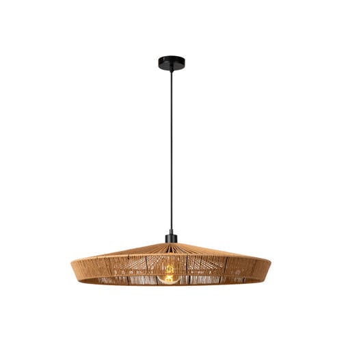Wehkamp Lucide YUNKAI - Hanglamp - Ø 70 cm - 1xE27 - Licht hout aanbieding