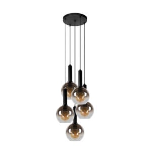 MARIUS - Hanglamp - Ø 55 cm - 5xE27 - Zwart