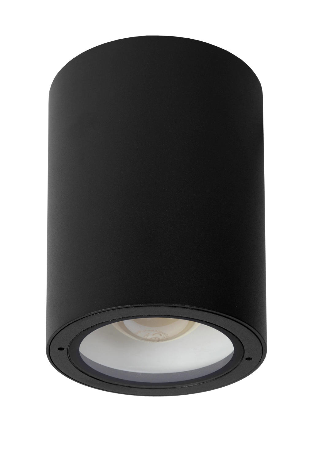 Lucide VOLANTIS - Plafondspot Binnen/Buiten - Ø 10,8 cm - 1xE27 - IP54 - Zwart