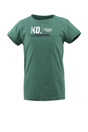 T-shirt Zavi met tekst groen