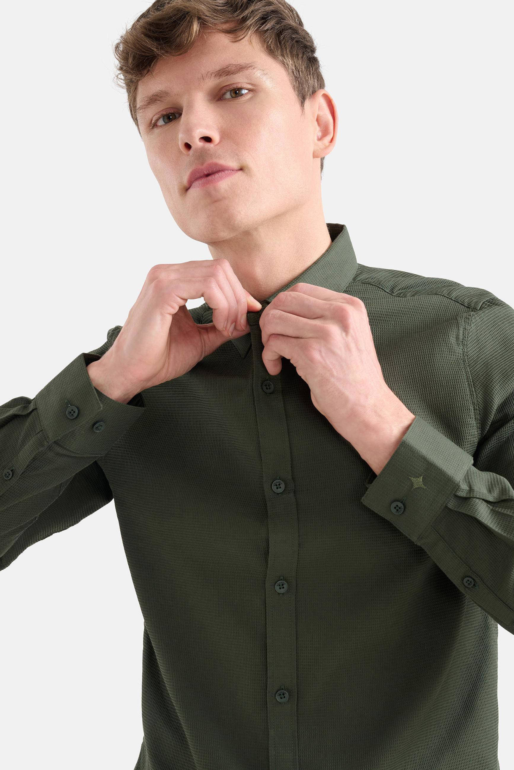 COOFANDY Herenhemd met korte mouwen, zomer, business, casual, effen