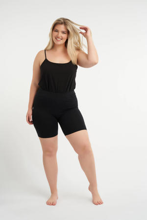Plus Size cycling short - set van 2 zwart