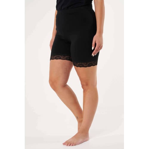 MS Mode Plus Size cycling short met kant - set van 2 zwart afbeelding