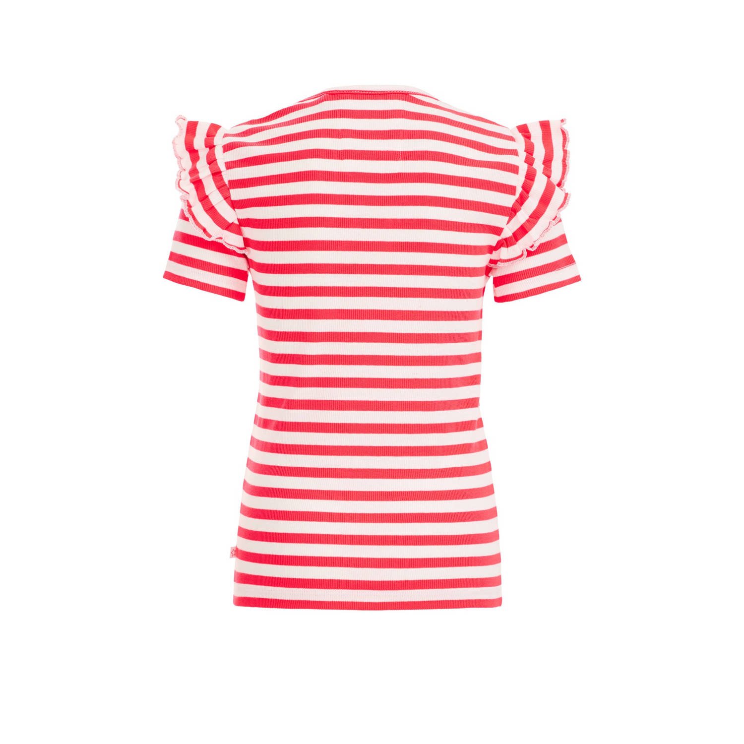 WE Fashion gestreept T-shirt rood wit