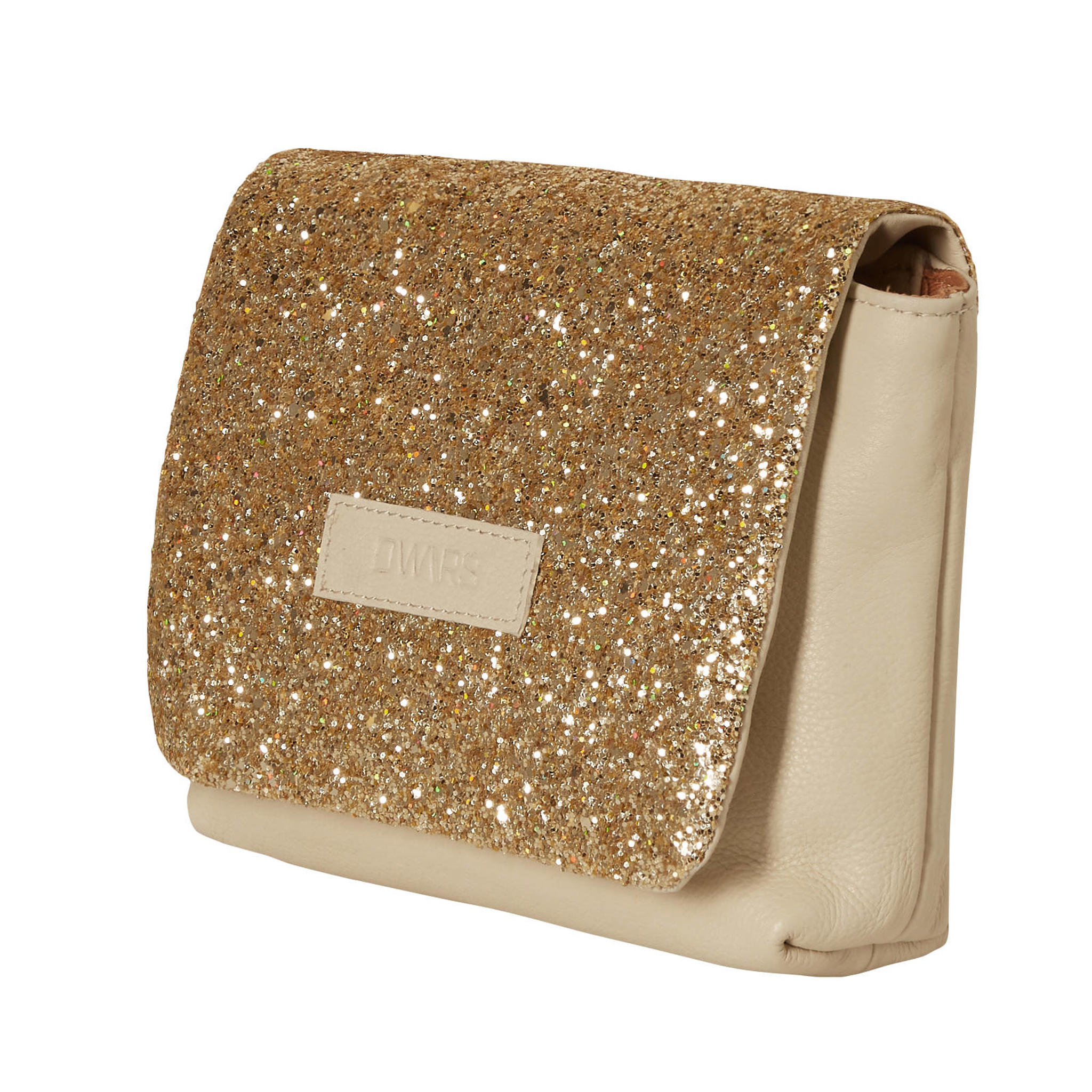 DWRS leren crossbody tas Spezia met glitters goudkleurig wehkamp
