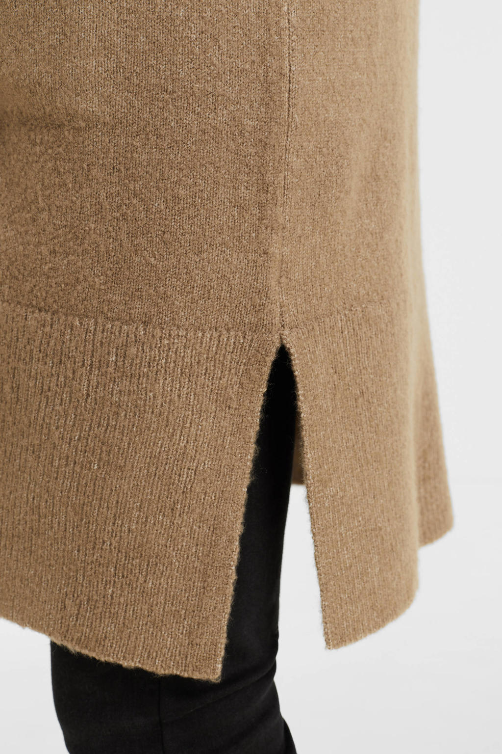 okerkleurig lang vest