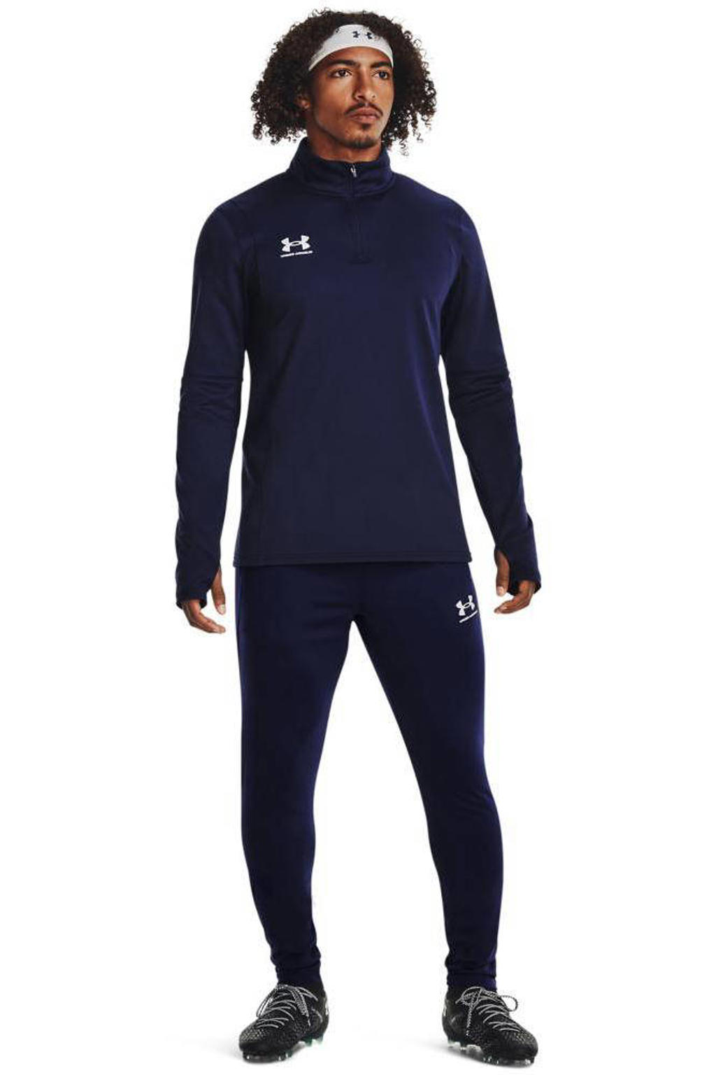 Under Armour trainingsbroek donkerblauw wehkamp