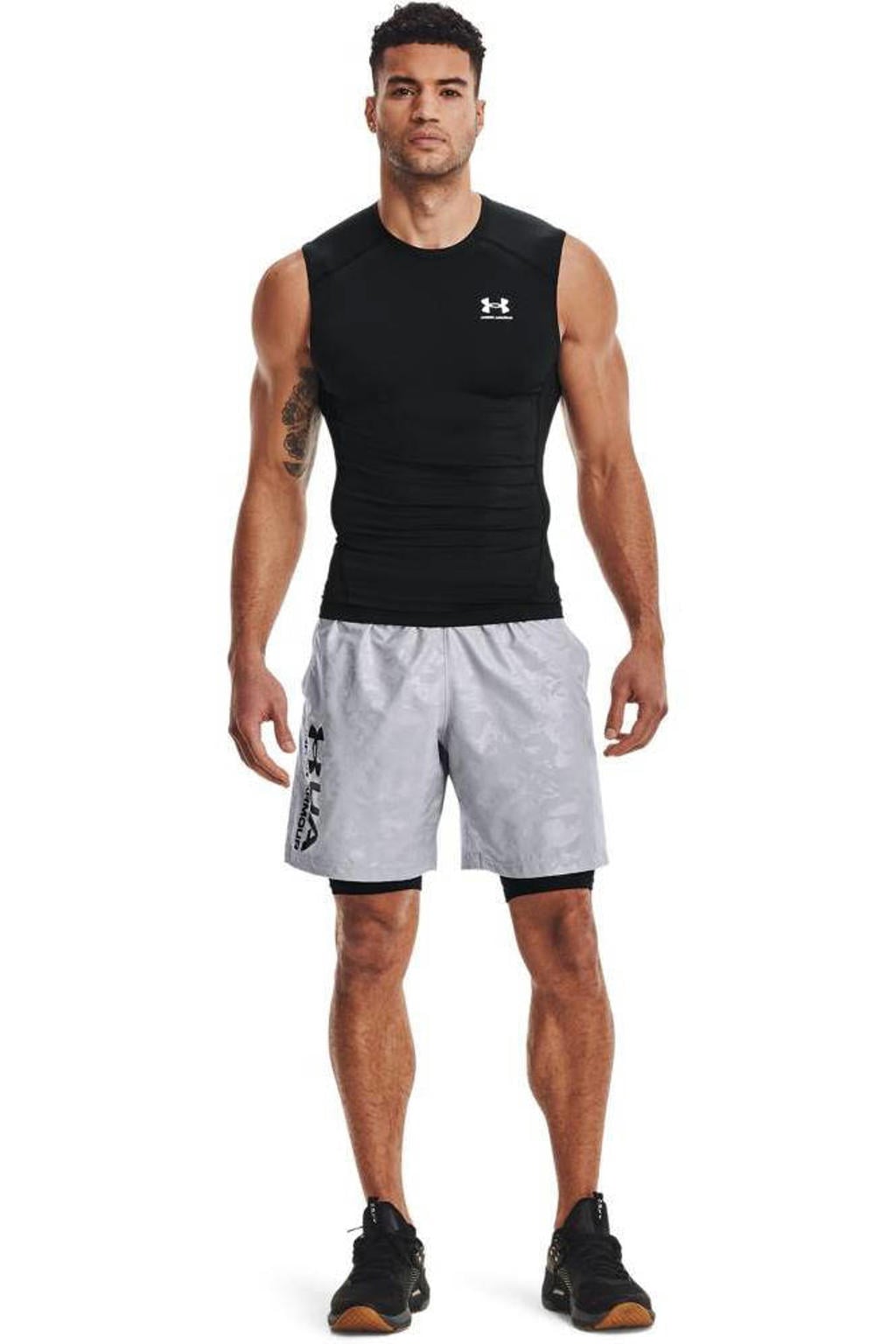 Under Armour sportsinglet compressie zwart