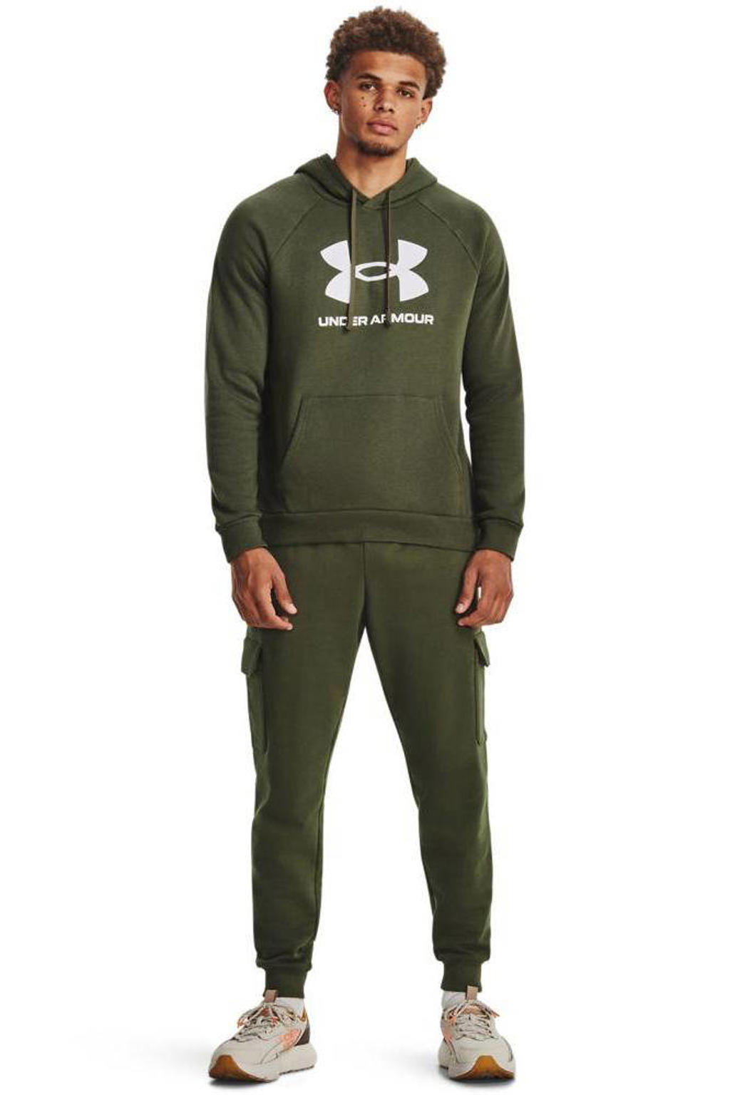 Under Armour sporthoodie Rival groen wehkamp