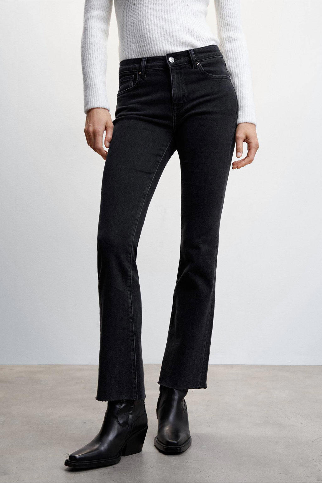 Mango flared jeans zwart kopen? in huis wehkamp