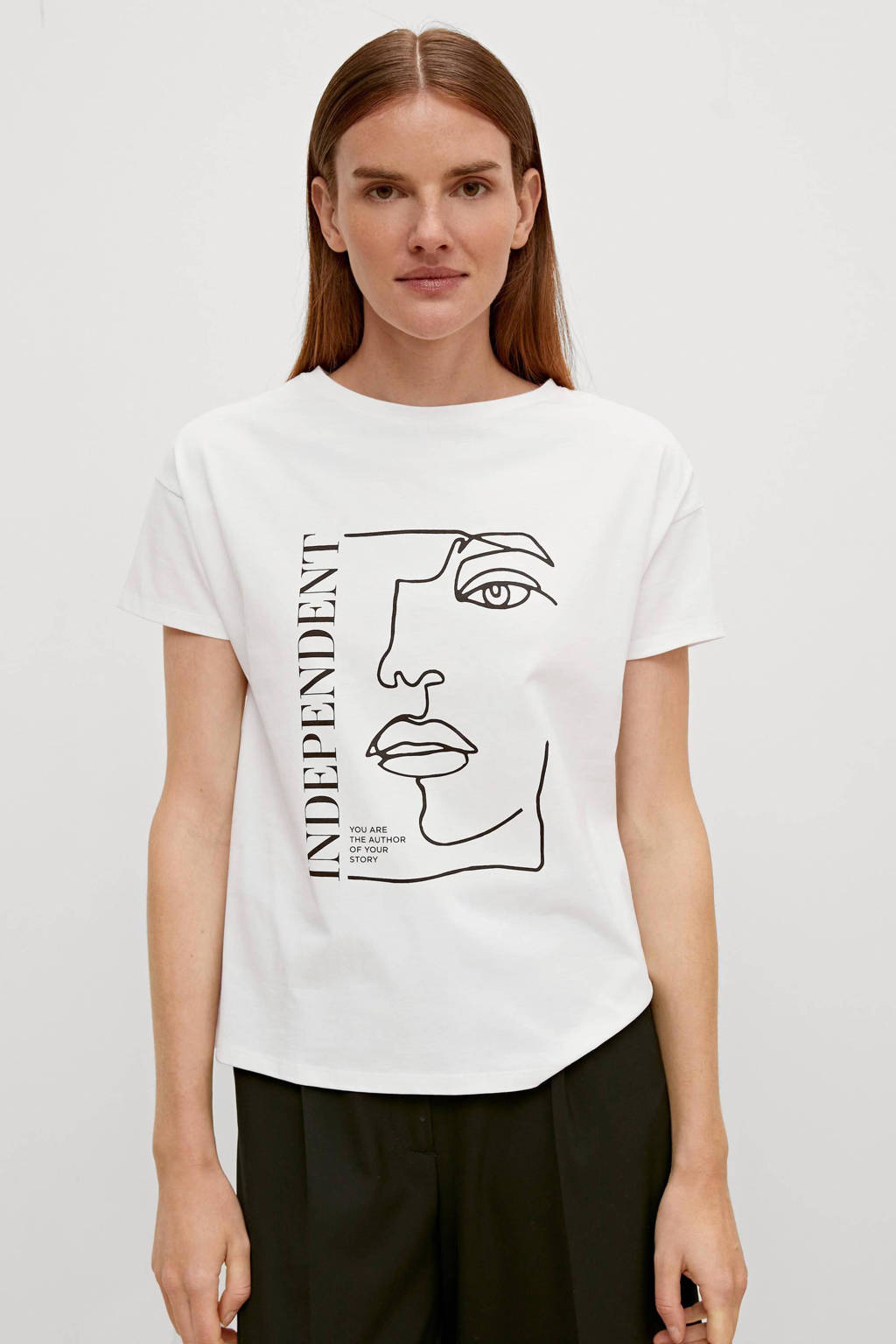 Oppervlakkig Opsplitsen oriëntatie comma T-shirt met printopdruk wit | wehkamp
