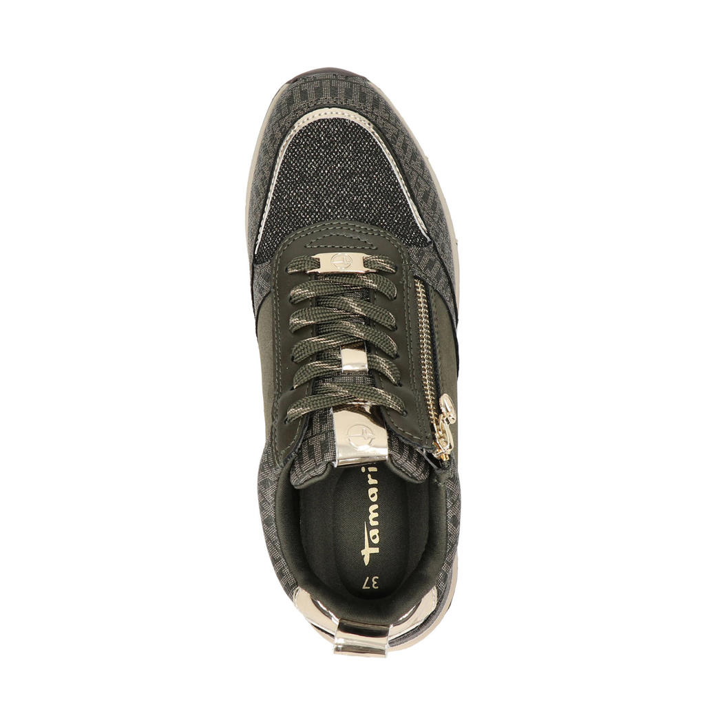 052 Tamaris sneakers groen glitter