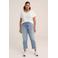 WE Fashion Curve top met open detail wit