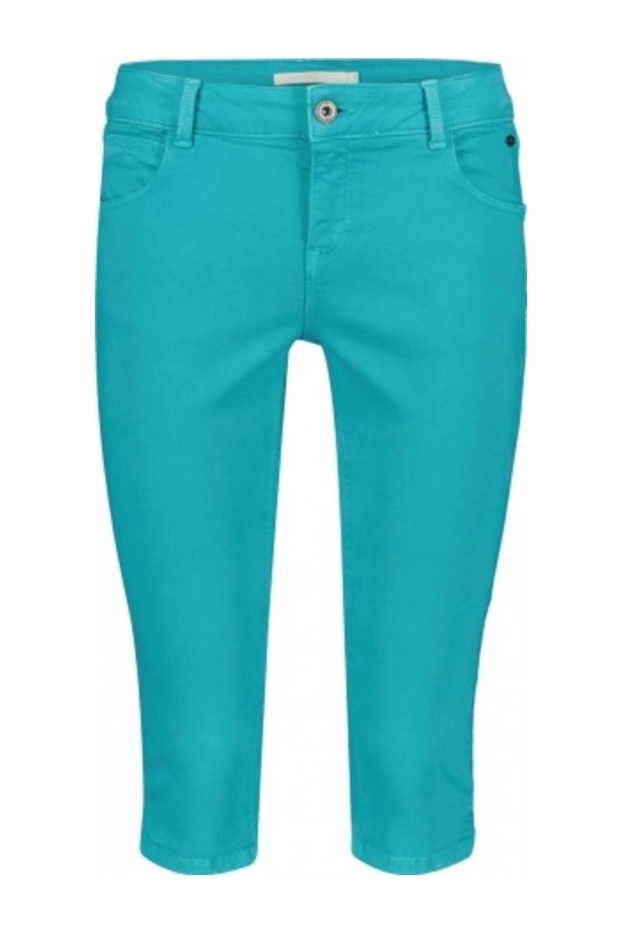 Didi cropped regular fit capri jeans turquoise | wehkamp