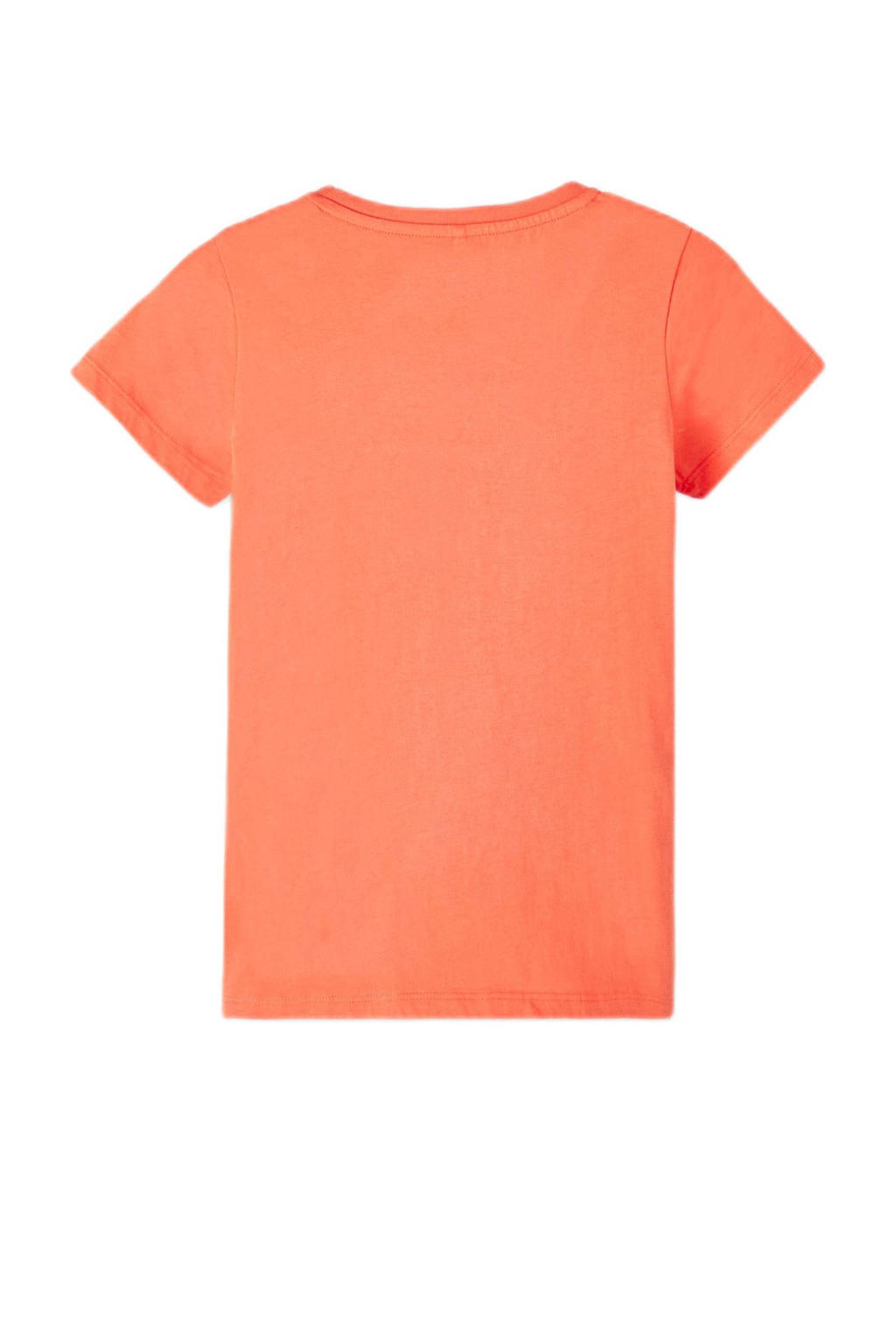 NAME IT KIDS Tshirt NKFFEMELINA met printopdruk koraal wehkamp