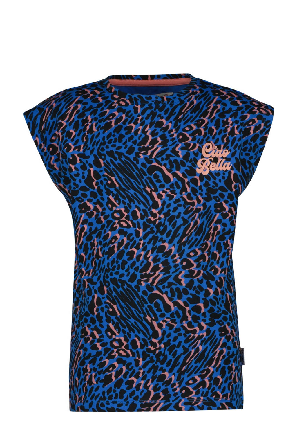 vingino-t-shirt-helia-met-panterprint-blauw-zwart-wehkamp