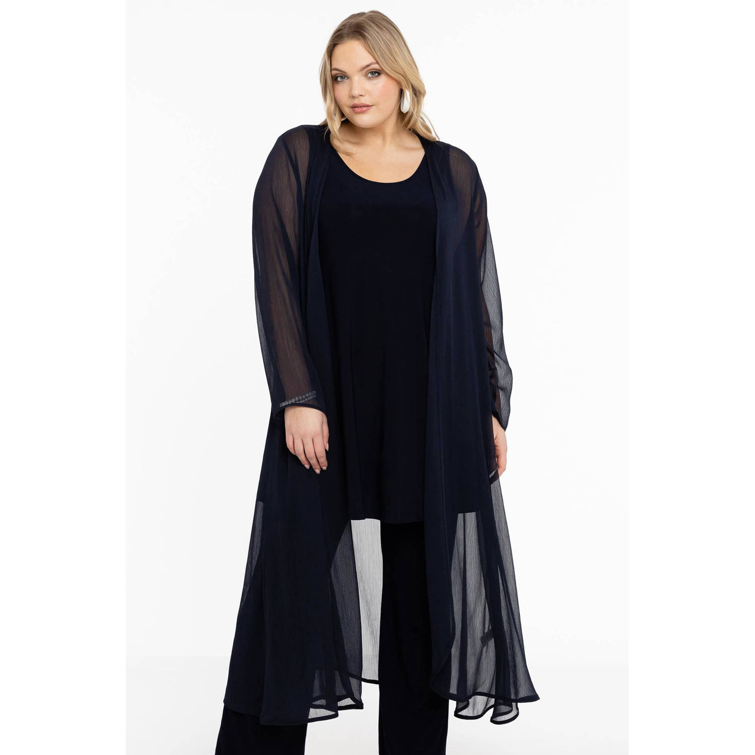 YOEK vest donkerblauw