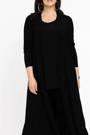 vest DOLCE van travelstof zwart
